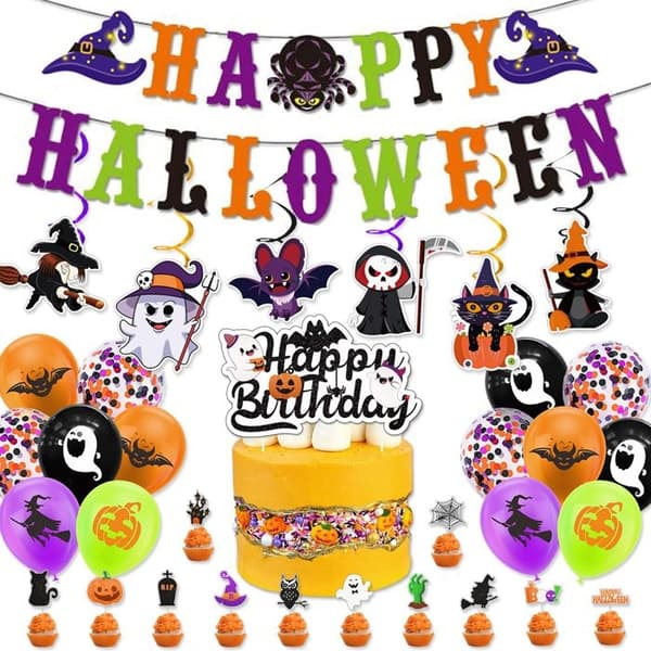 Halloween Ballonsæt - Ulisem - Giftfri - Sort - Nem at samle