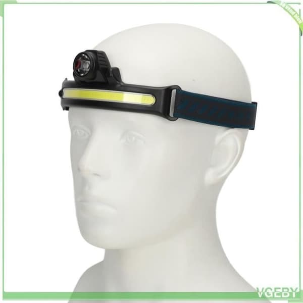 Hodelykt - V GEBY - Modell W678 - USB-oppladbar - Multilys - Svart