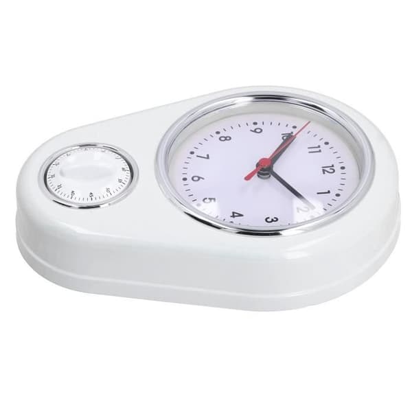 (Vit) SALUTUYA 9-tums väggklocka timer SALUTUYA kökstimer väggklocka 9-tums kökstimer,