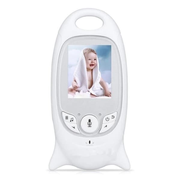 Trådløs videobabymonitor med temperatursensor/nattsyn 2,4" LCD-skjerm overvåking hvit TU2