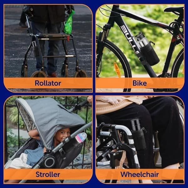 Kopholder til rollator, kørestol, cykel, barnevogn