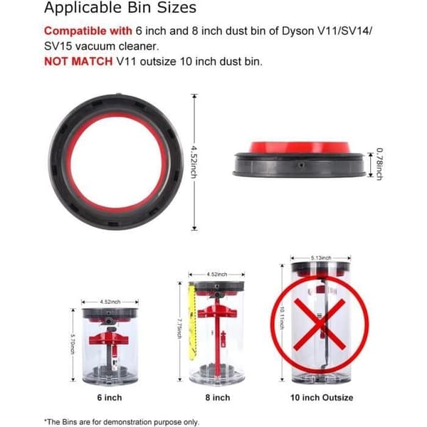 Fast pakning til Dyson V11 SV14 SV15 støvsuger -