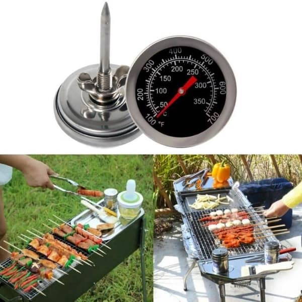 Rustfrit stål grill ryger grill termometer temperaturmåler Celsius husholdningstermometre