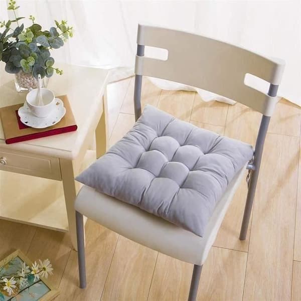 (Grå) Stolputer - HAOPYOU - Sett med 4 - 40x40cm - Polyester - Bomullsfyll - Grå