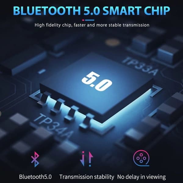 1 Bluetooth-sender og -mottaker, Bluetooth-sender for TV, trådløs Bluetooth-adapter for stemmegjengivelse