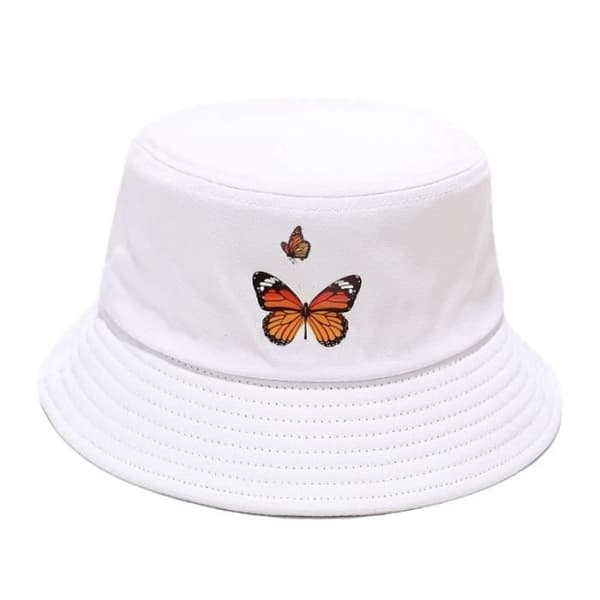 (Vit) Bucket Hat - Dam - Vikbar - UV-skydd - Lätt -
