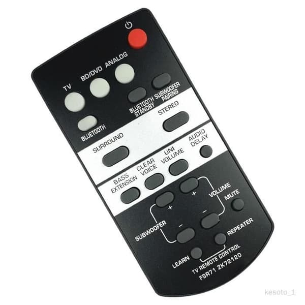 Erstatningsfjernkontroll for Yamaha YAS-203 lydplankesystem