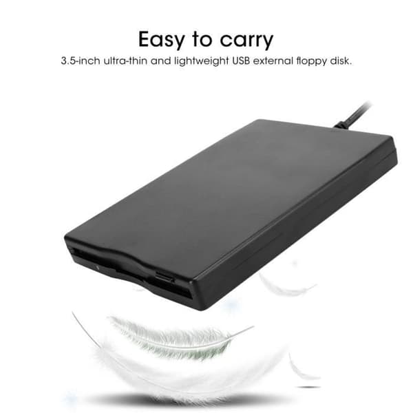 Bærbart diskettedrev - Uspecificeret - 3,5 tommer - USB 1.1/2.0/3.0 - Windows-kompatibel - Ultratynd