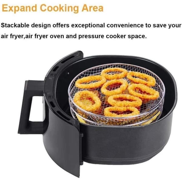 Stk. airfryer-stativ til, stabelbart airfryer-tilbehør, dehydratorbakke