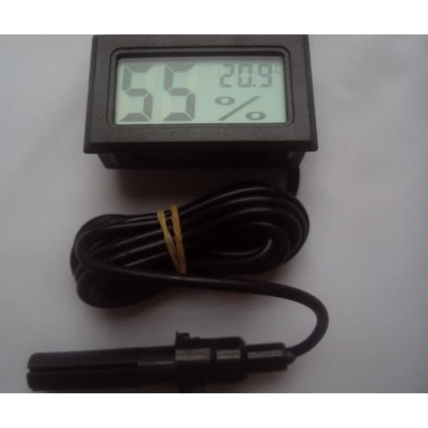 Hygrometer Termometer KABEL 1m50 PROB + Batterier reptil sköldpadda orm hydrometer terrarium