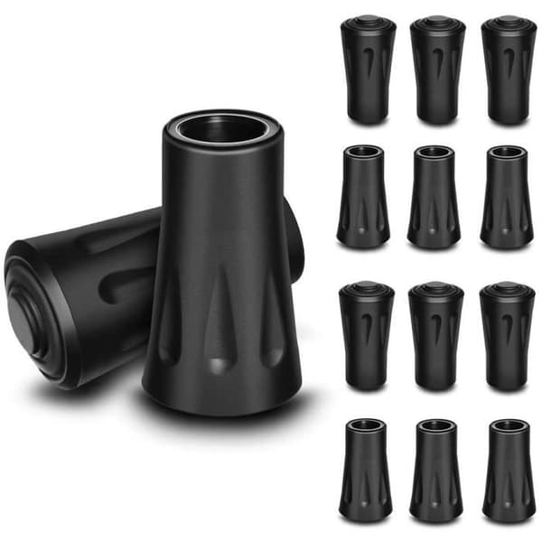 Stokspidser - 12 stk. - Gummi - 12 mm - Slidstærk