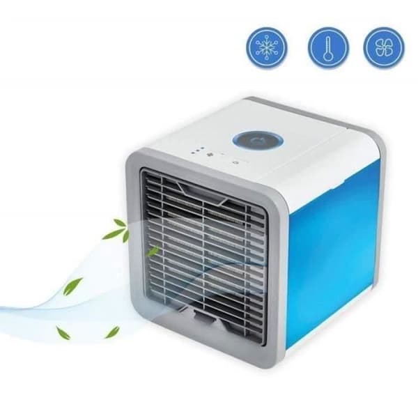 I 1 Mini Aircondition Luftfugter Køler USB Bærbar Koldluft Ventilator med LED til Hjemmekontor Camping