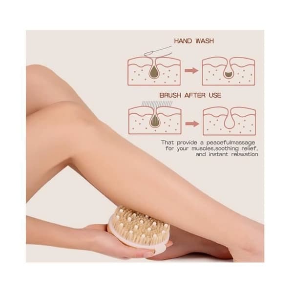 Massagebørste - Kropsbørste - Stimulerer lymfecirkulation - Eksfolierer død hud - Unisex