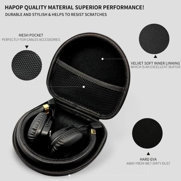 (Sort) Hårdt etui til Marshall Major I/Major II/Mid Bluetooth On-Ear Headset Bærbare Hovedtelefoner