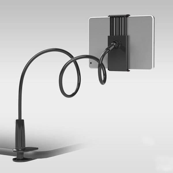 (Sort) Svanehals Seng Fleksibel Desktop Mobil Tablet Stand iPad Tablet Holder