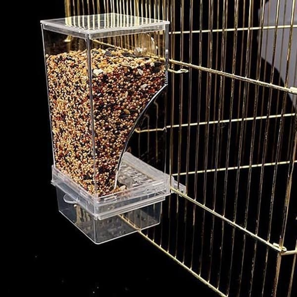 Automatisk fuglefoderautomat - DUOKON - Stænksikker - Akryl - 18,5x8,5x7,5CM
