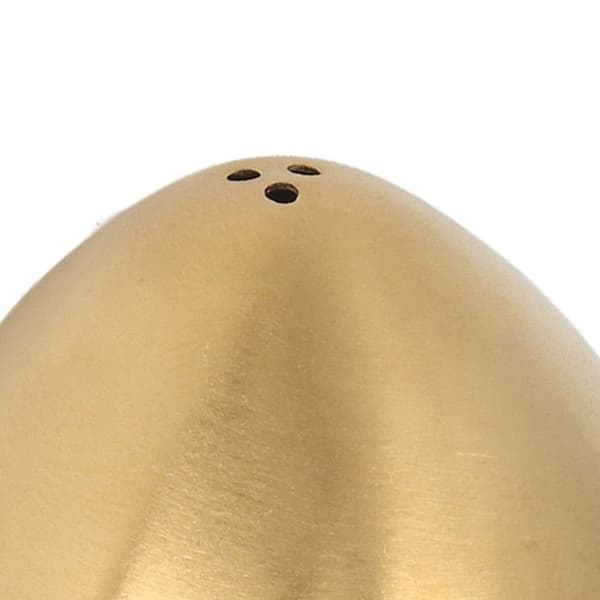 Eggkrydderbøsse - Rustfritt stål - Eggform - 5,5 cm - 7,5 cm - Gull