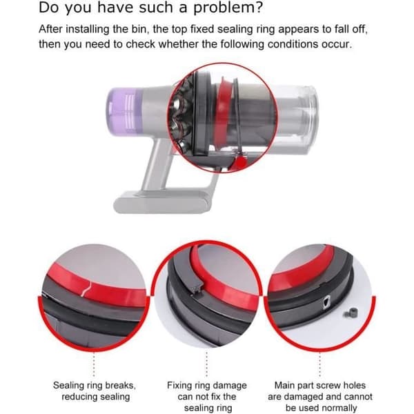 Fast pakning til Dyson V11 SV14 SV15 støvsuger -