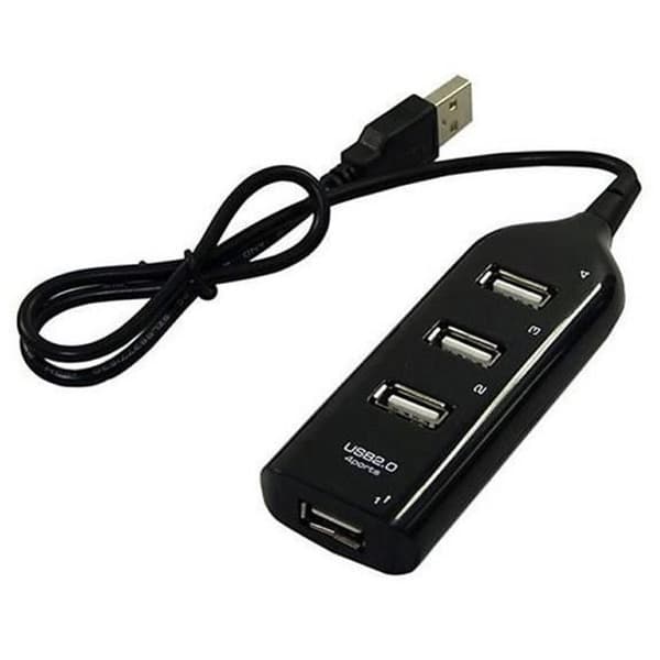 SIMPLISIM: 4-PORTERS MULTI-UTTAK MULTI-LADERHUB USB 2.0-KABEL FOR PC MAC NY