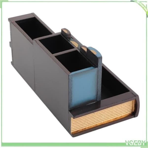 VGEBY Retro Træpenholder, Unikt Design, Blyantholder