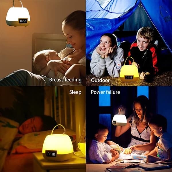 Trådløs LED-bordlampe, sengelampe til voksne, dæmpbar, natlampe med 3 lysindstillinger, timer til