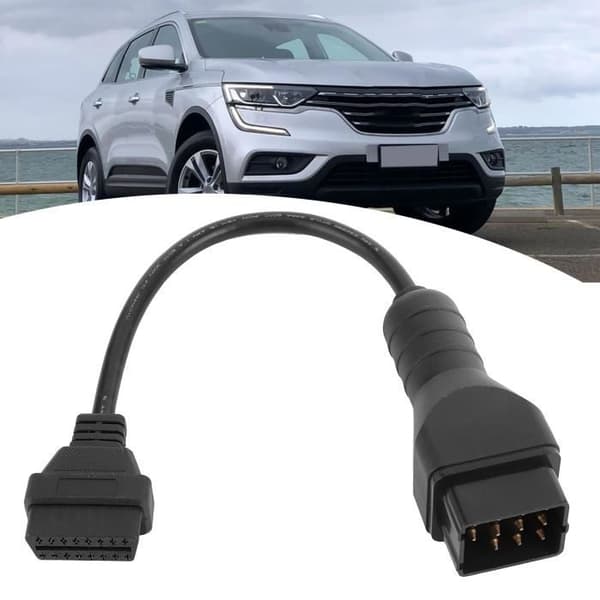 EBTOOLS Diagnosekabel OBD2 Stik 12-benet til 16-benet Adapter Passer til Renault