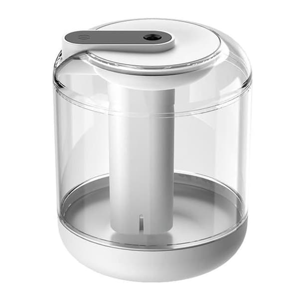 Luftfukter for skrivebord, 1 l, USB-lading, mini-mistmaker med nattlys, hvit