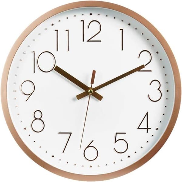 Modern Tyst Väggklocka Väggklocka för Vardagsrum Kök Sovrum, Diameter 30,5 cm -