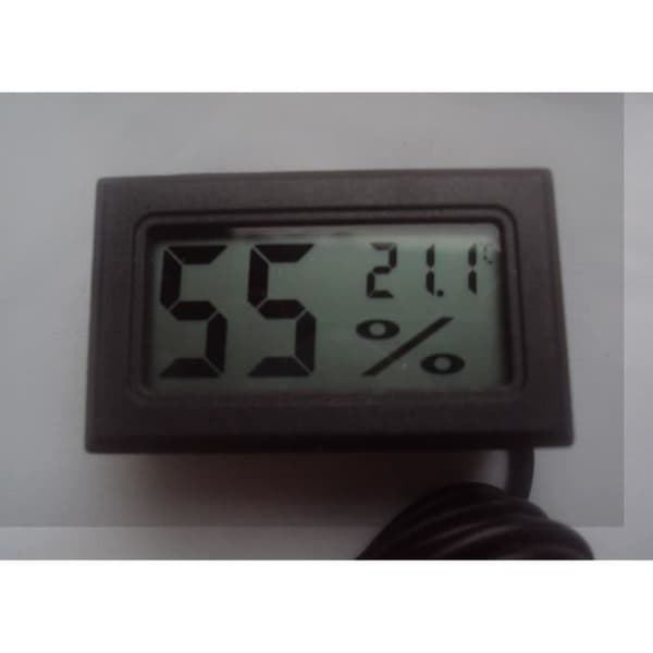Hygrometer Termometer KABEL 1m50 PROB + Batterier reptil sköldpadda orm hydrometer terrarium