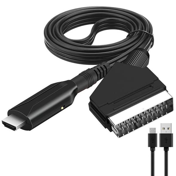 Scart til HDMI-adapter Lyd- og video til Sky Blu-ray DVD-afspiller STB VHS Xbox PS3