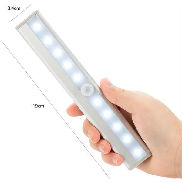 (Vit) Set med 3 LED-lampor - Noname - USB-laddningsbara - Magnetiska - Rörelsesensor - Vit