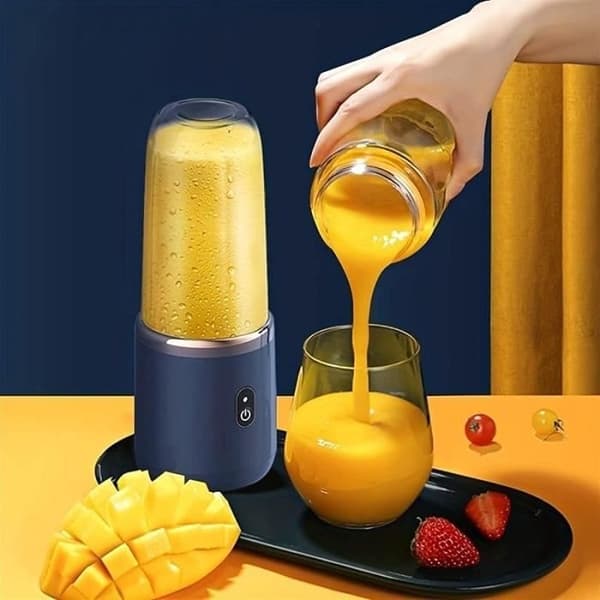 (Pink) Juicer - DIFFERENTLY - Bærbar - 400ml - Ledningsfri - 304 Rustfrit Stål