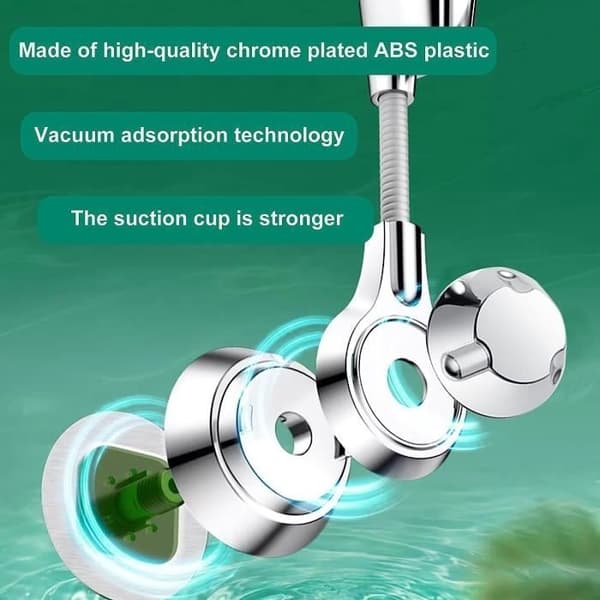 360° dusjhodeholder - Universal - Ingen boring -
