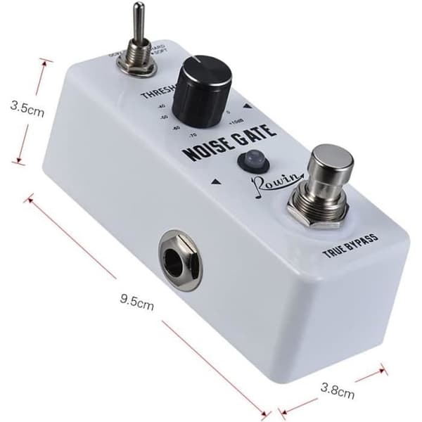 Gitareffektpedal, støyreduksjon, 2 moduser, skall i aluminiumslegering, True Bypass, støyport