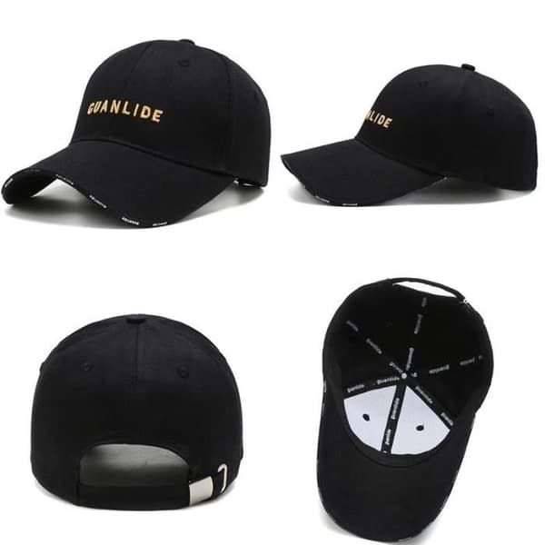 Brodert baseballcaps utendørs justerbar solhatt for menn og kvinner -
