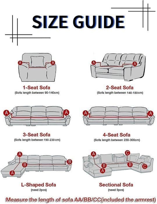 (Lysegrå) Trekk til 2-seters stretchsofa, sofatrekk med armlener, geometrisk design, lysegrå [SFT22]