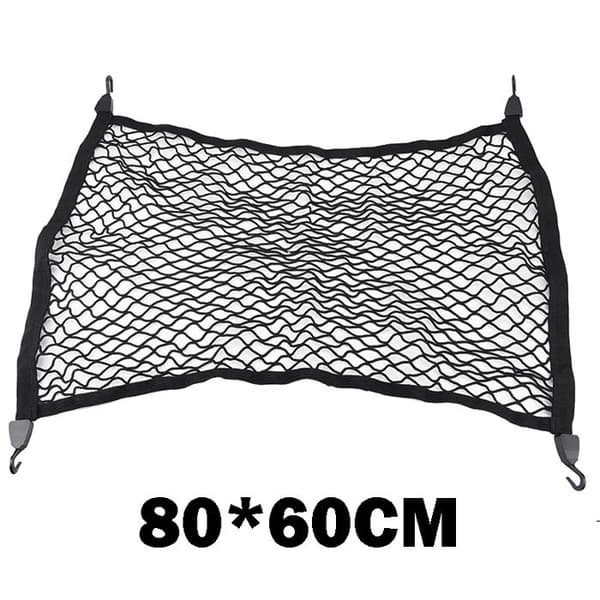 80x60cm universal bagagerumsnet elastisk bagageopbevaringsnet med kroge