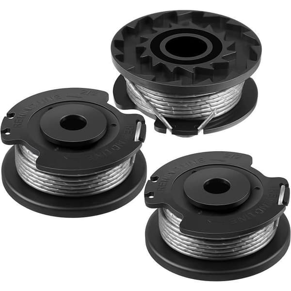 (Svart) Integrerad trådspole för Bosch trimmers - 3-pack - Ø 1,6 mm - Längd 6