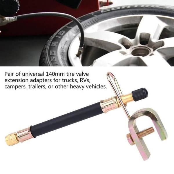 4x 140mm Flexibel Däckventilförlängning Hjul Däckadapter Van Transit + Klämmor -DBA