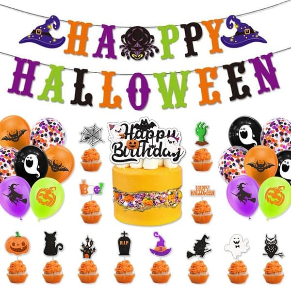Halloween Ballonsæt - Ulisem - Giftfri - Sort - Nem at samle