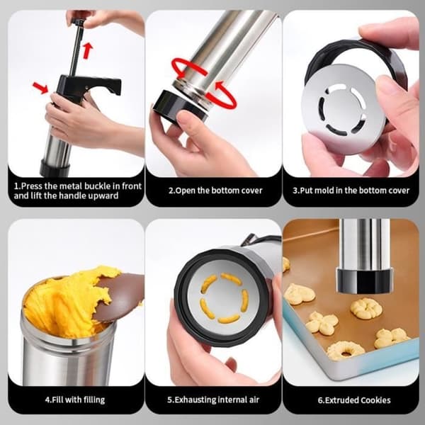 Cookie Presser, Cookie Machine - Professionel Cookie Maker, Dekorationsværktøj
