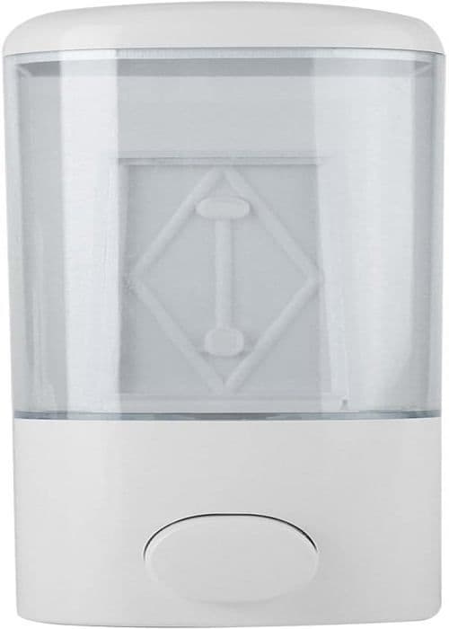 Vægmonteret sæbedispenser, manuel plastiksæbedispenser, lotiondispenser til shampoo, showergel,