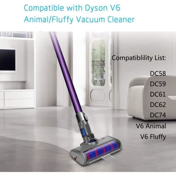 Børstehode til Dyson DC62 V6 Animal Fluffy støvsuger DC58 DC59 DC61 DC74 Børstehode Dyson 255 mm * 65 mm
