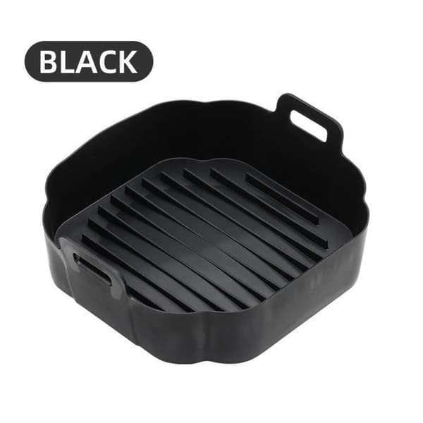 Silikonkurv til airfryer - 2 stk - svart