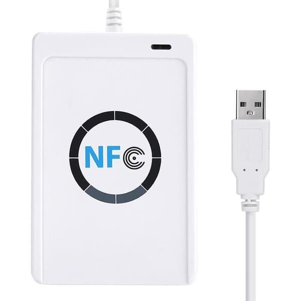 NFC RFID-läsare/skrivare ACR122U Gratis programvara ISO14443A/B+ i vitt -
