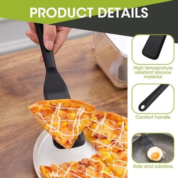 Styck silikonspatel, omelettspatel, silikonäggspatel, köksredskap, non-stick