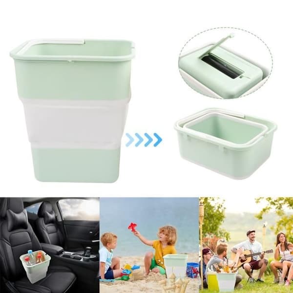 Sopkorg för utomhusbruk, för bil/kontor/hem/camping - GRÖN