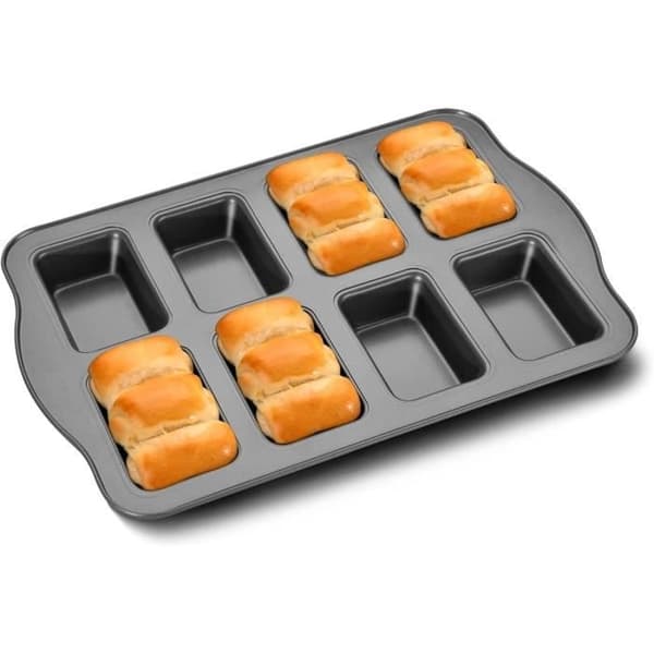 Mini kakeform, non-stick form, 8-hulls non-stick mini brødform