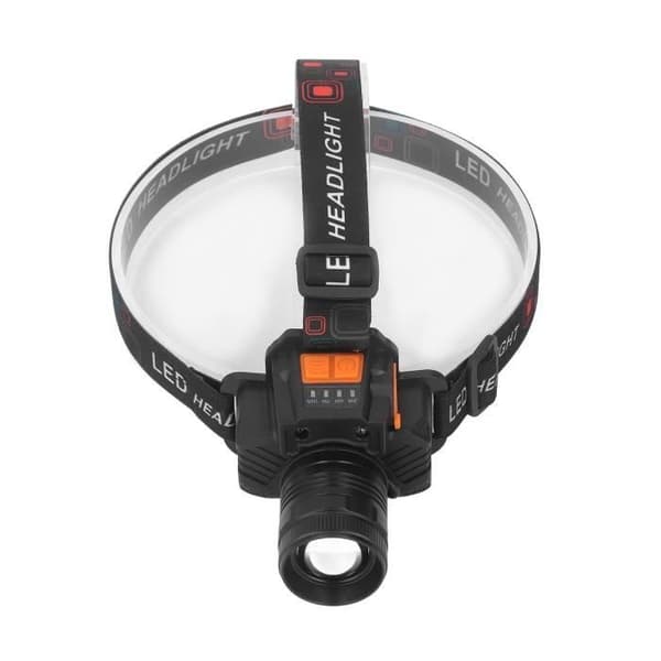 Hodelykt - EJ.LIFE - USB-oppladbar modell - 1500 lm - 2400 mAh - 3 lysmoduser