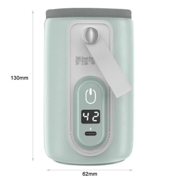 Kannettava pullonlämmitin, USB-pullonlämmitin rintamaidolle ja korvikkeelle LCD-näytöllä, nopea ja tarkka lämmitys